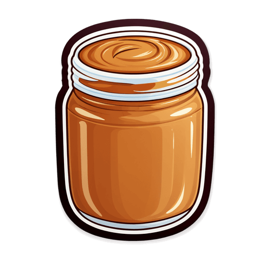 Almond Butter sticker illustration