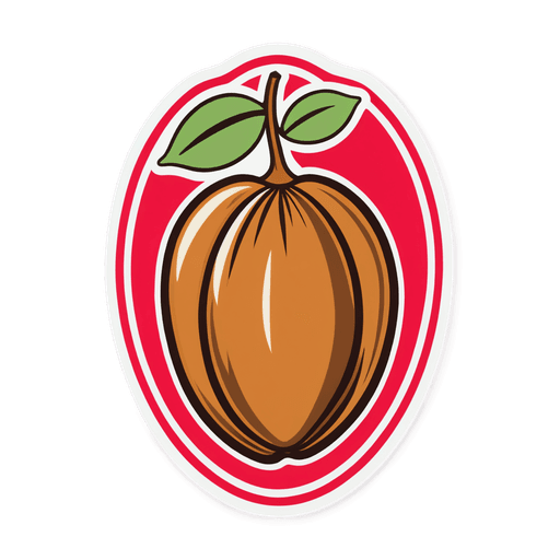 Almonds sticker illustration
