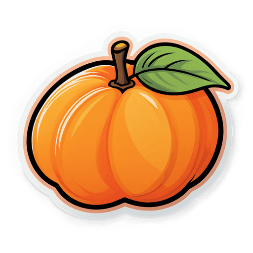 Apricot sticker illustration