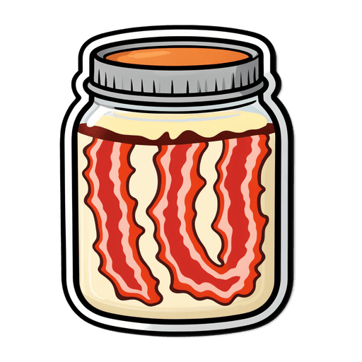 Bacon Grease sticker illustration