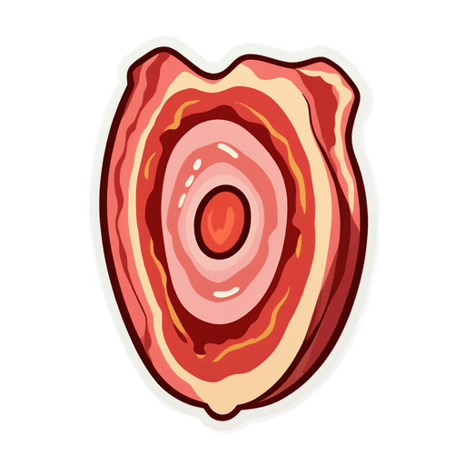 Bacon sticker illustration