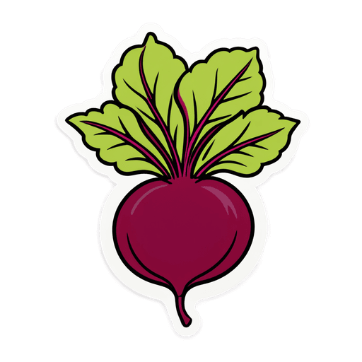 Beet sticker illustration