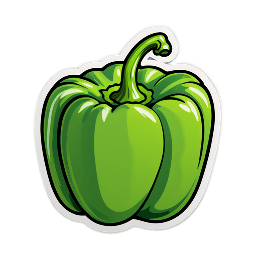 Bell Pepper (Green) sticker illustration