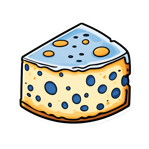 Blue Cheese sticker illustration