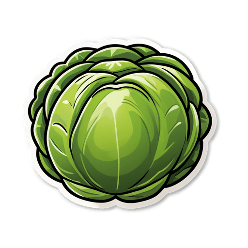 Brussels Sprouts sticker illustration