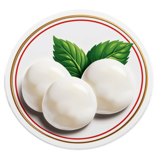 Buffalo Mozzarella sticker illustration