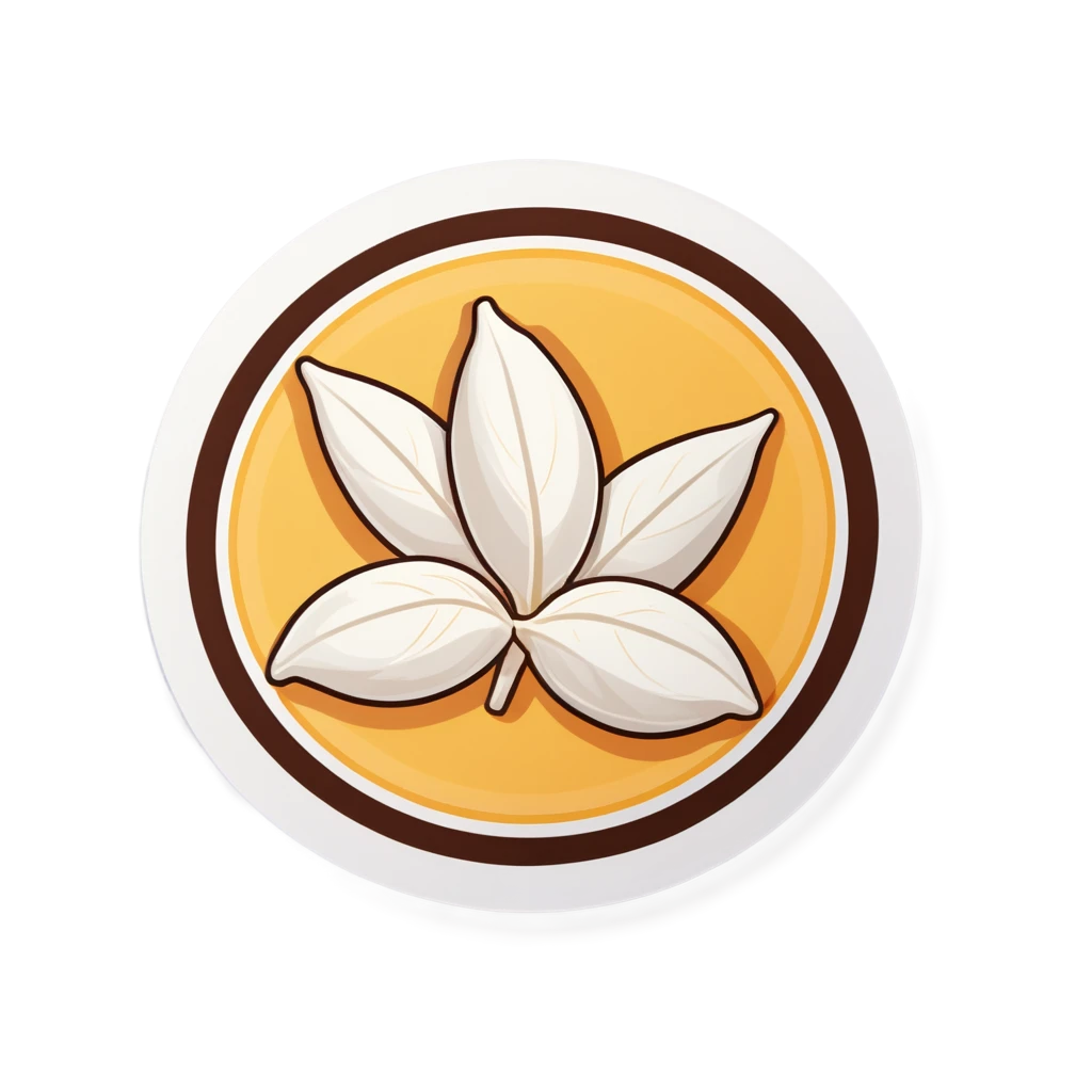 Cassava Flour sticker illustration