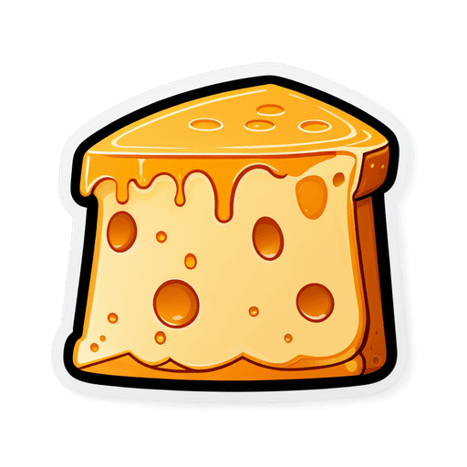 Cheddar Cheese sticker illustration
