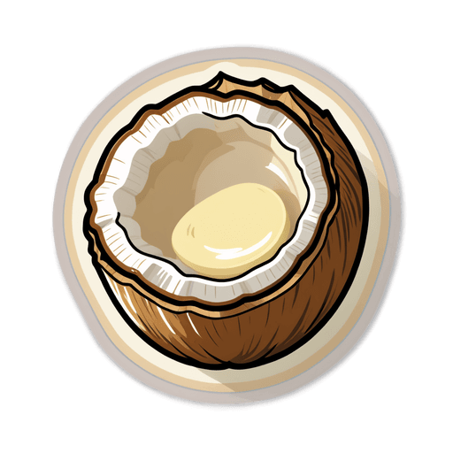Coconut Flour sticker illustration