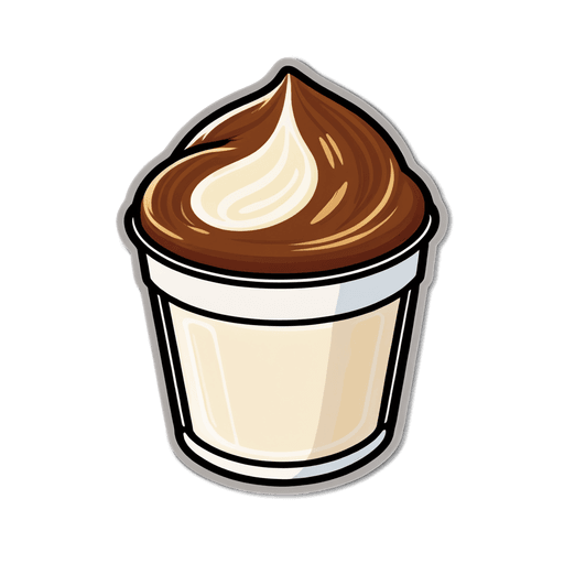 Coffee with Almond Milk sticker illustration