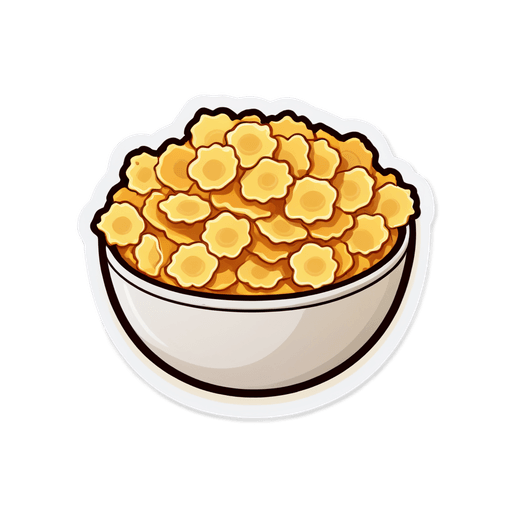 Cornflakes sticker illustration