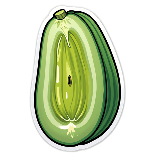 Cucumber sticker illustration