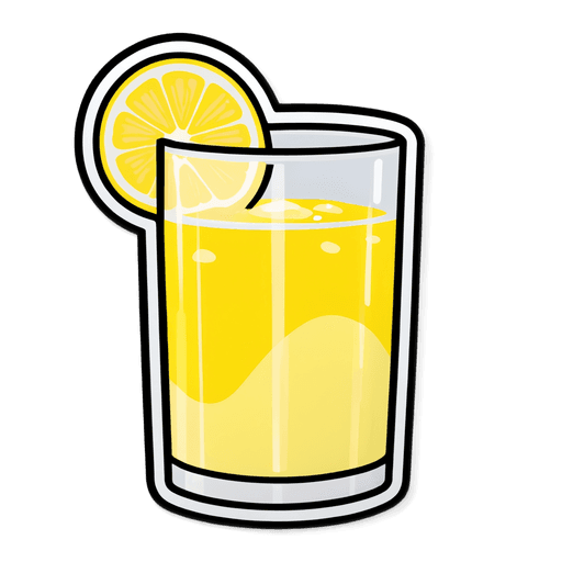 Diet Lemonade sticker illustration