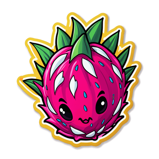 Dragon Fruit sticker illustration