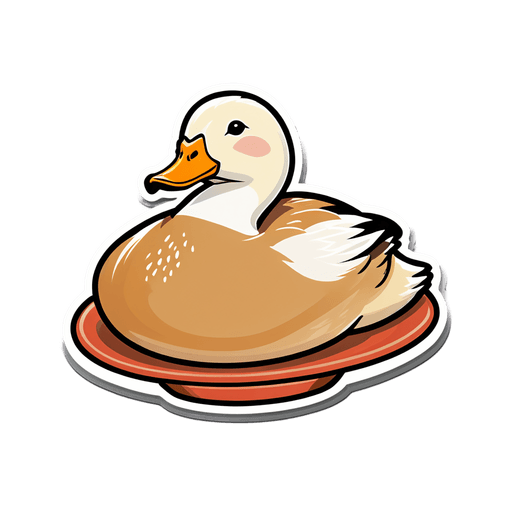 Duck Breast sticker illustration