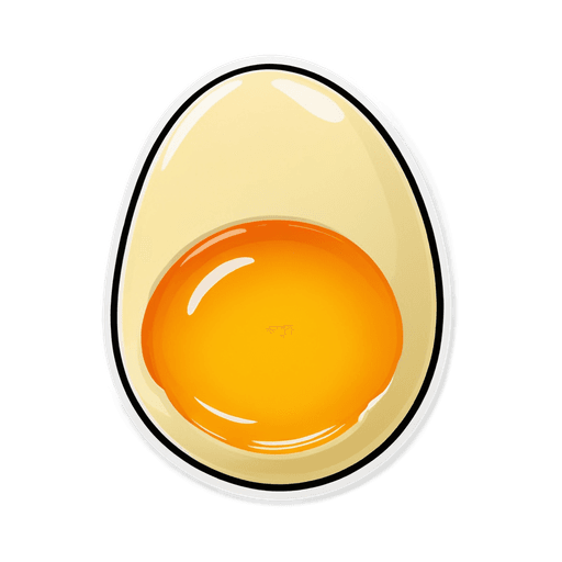Egg Yolk sticker illustration