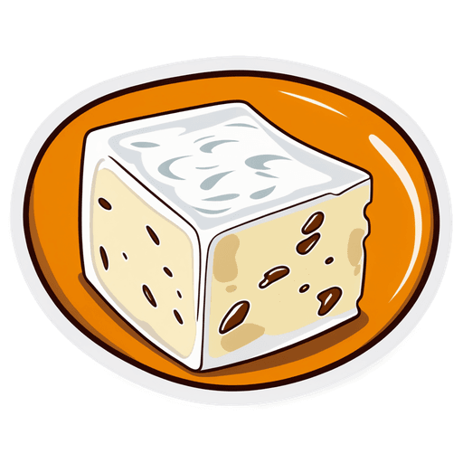 Feta Cheese sticker illustration