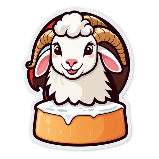 Goat Cheese sticker illustration