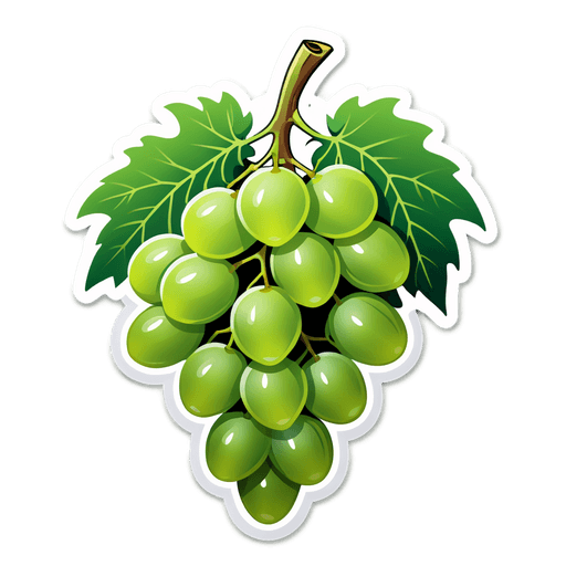 Grape (Green) sticker illustration