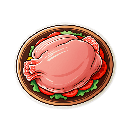 Ground Turkey sticker illustration