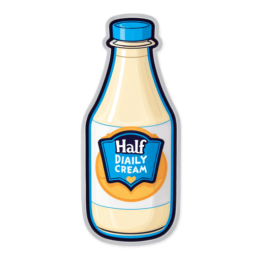 Half and Half sticker illustration