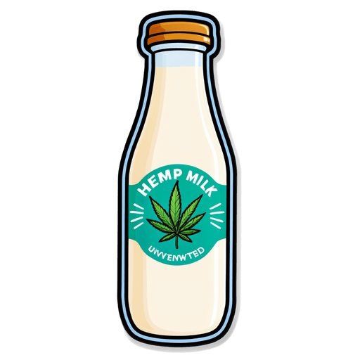 Hemp Milk (Unsweetened) sticker illustration