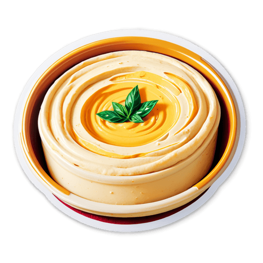 Hummus sticker illustration