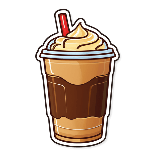 Iced Coffee sticker illustration