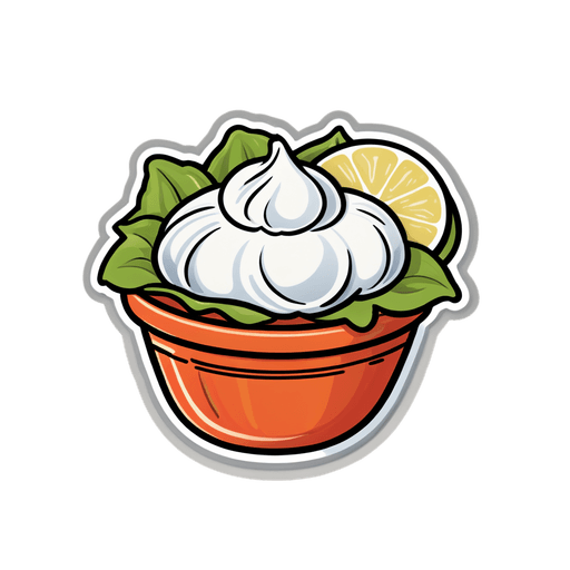 Labneh sticker illustration