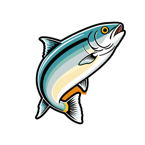Mackerel sticker illustration