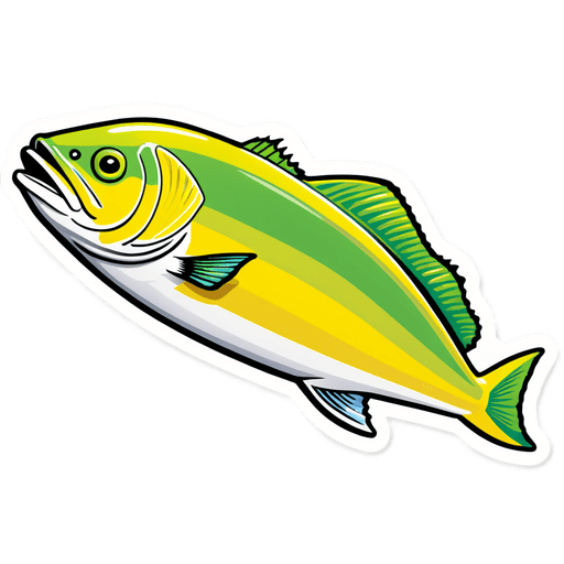 Mahi-Mahi sticker illustration