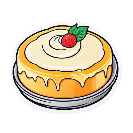 Mascarpone Cheese sticker illustration