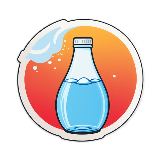Mineral Water sticker illustration