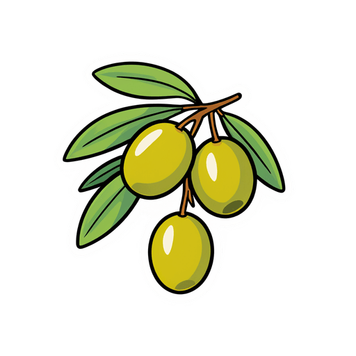 Olives sticker illustration
