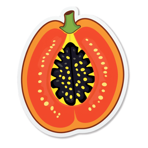 Papaya sticker illustration