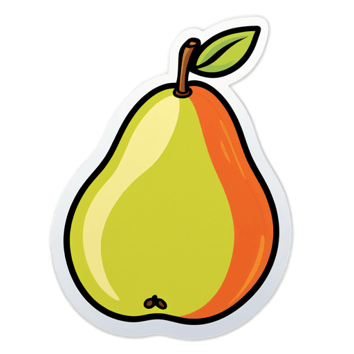 Pear sticker illustration