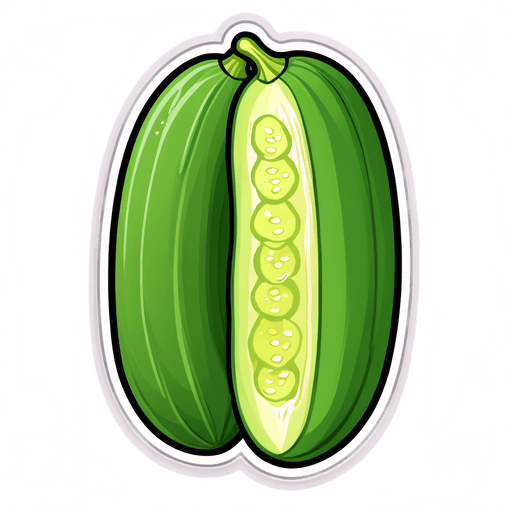 Pickled Cucumbers sticker illustration
