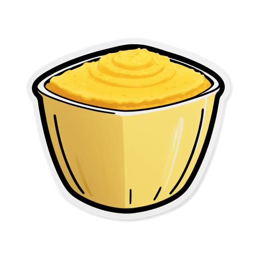 Polenta sticker illustration