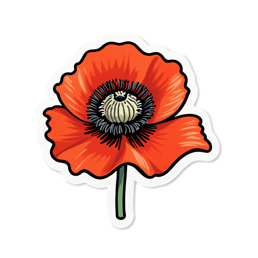 Poppy Seeds sticker illustration