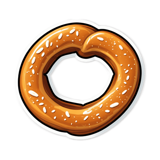 Pretzels sticker illustration