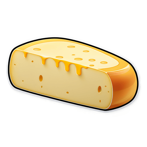 Provolone Cheese sticker illustration