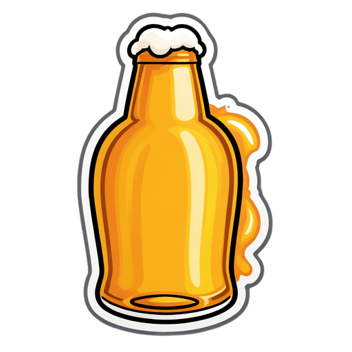 Regular Beer sticker illustration