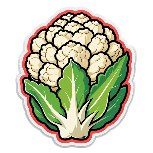 Riced Cauliflower sticker illustration