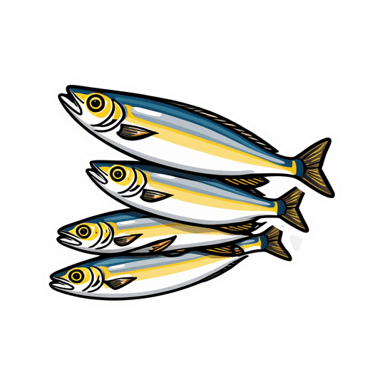 Sardines sticker illustration