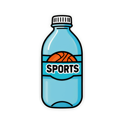 Sugar-Free Sports Drink sticker illustration