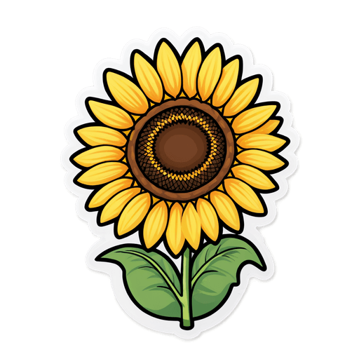 Sunflower Seeds sticker illustration