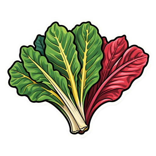 Swiss Chard sticker illustration