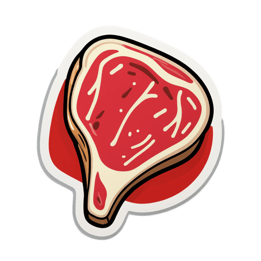 T-Bone Steak sticker illustration