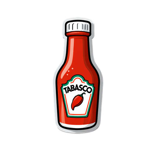 Tabasco Sauce sticker illustration
