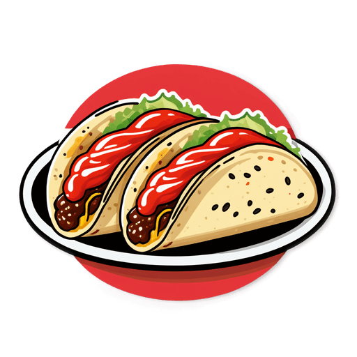 Taco Sauce sticker illustration